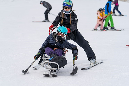 adaptive skier