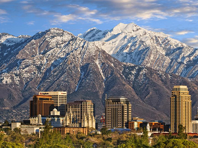 snowy mountains in utah