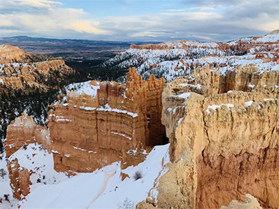 snow in bryce canyon