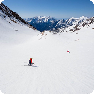 junior bounous skiing