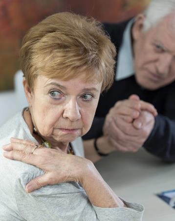 woman with a concerned look on her face