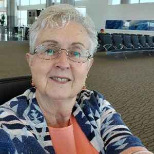 Post Author Marti at the airport