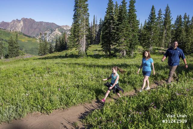 Family on a hike