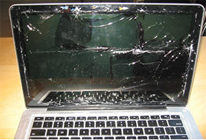 Smashed Laptop