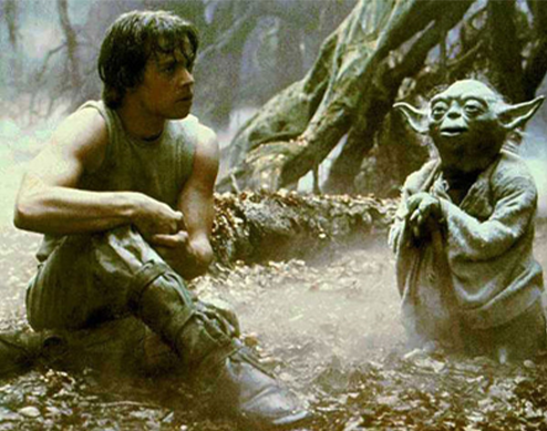 luke skywalker and yoda from star wars