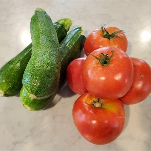 tomatoes and zuccinis